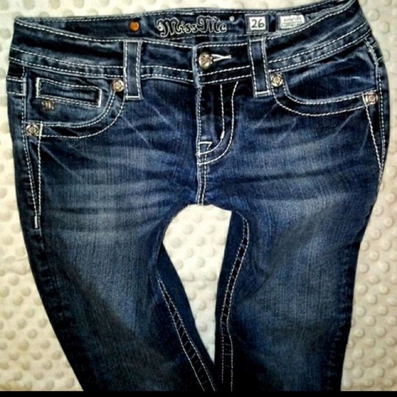 Miss Me Jeans Skinny Leg Capri Flap Pocket Size 26 - Picture 6 of 12